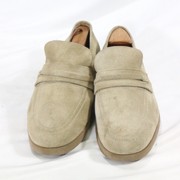 VTG GREEN COMFORT Tan Suede Mens Loafers 9 EEE Size 9 Extra Wide - Picture 2 of 8